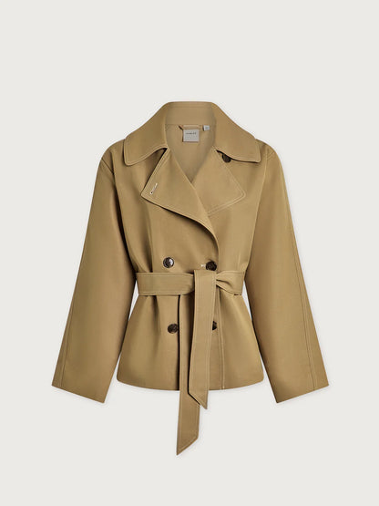 Maddox Short Trench - Light Tan