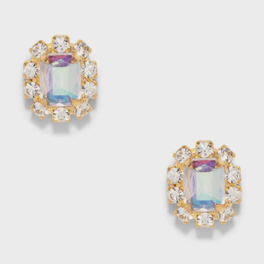 Petite Gemstone Stud-Crystal