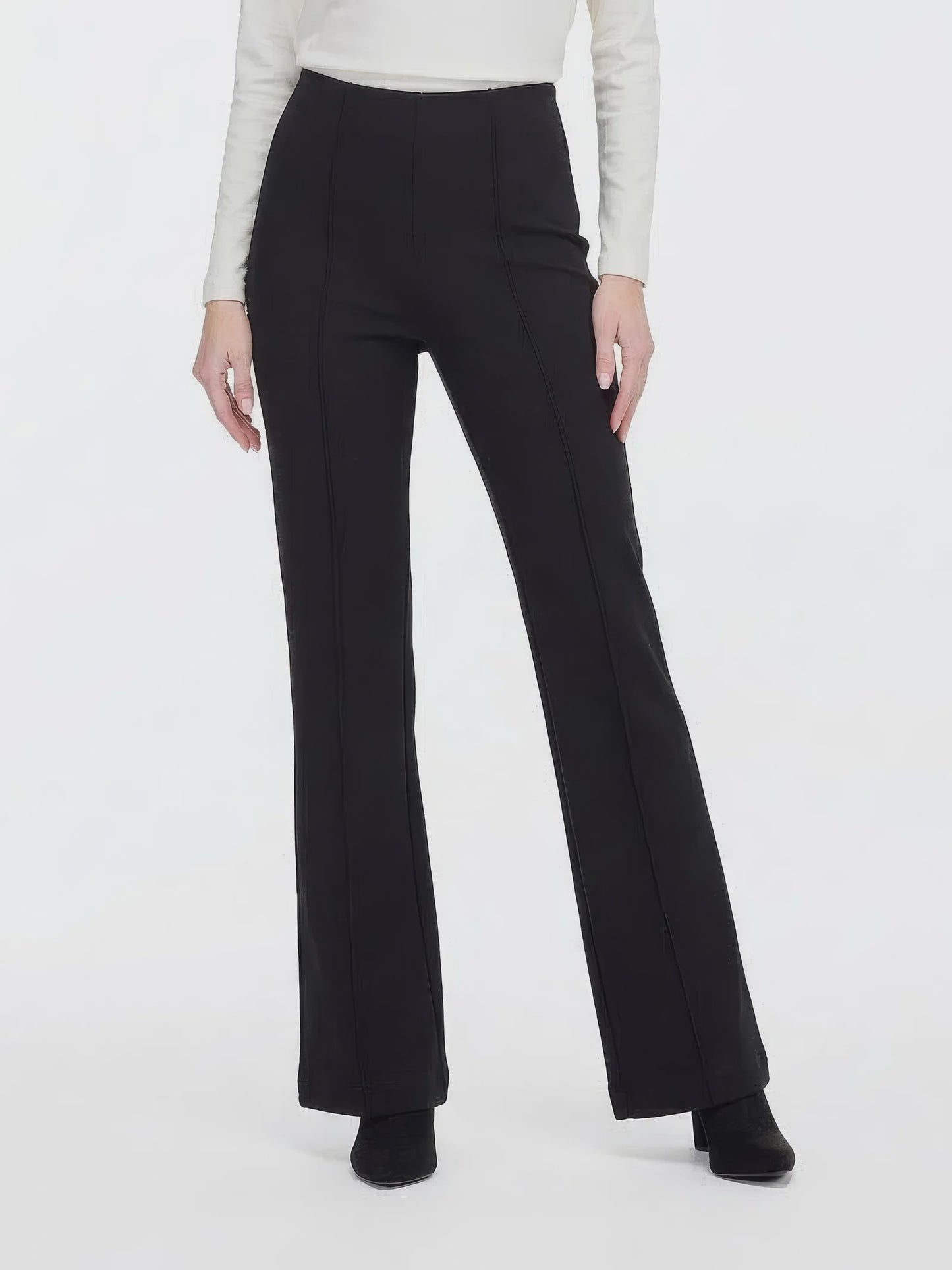 Black Ponte Knit Pant