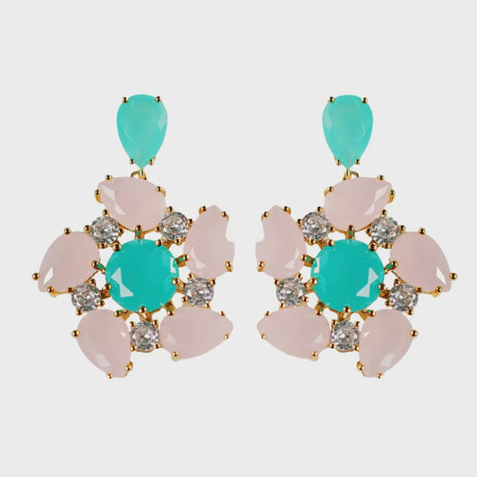 Pink and Turquoise Earrings