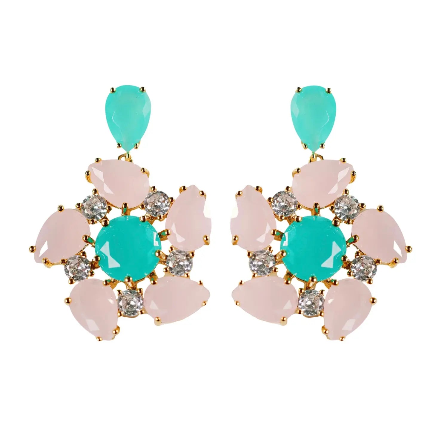 Pink and Turquoise Earrings