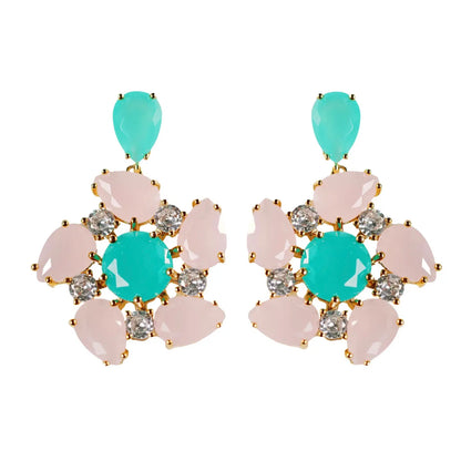 Pink and Turquoise Earrings