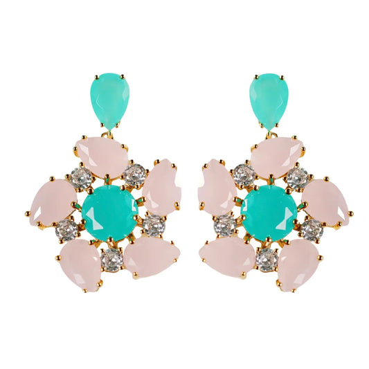 Pink and Turquoise Earrings