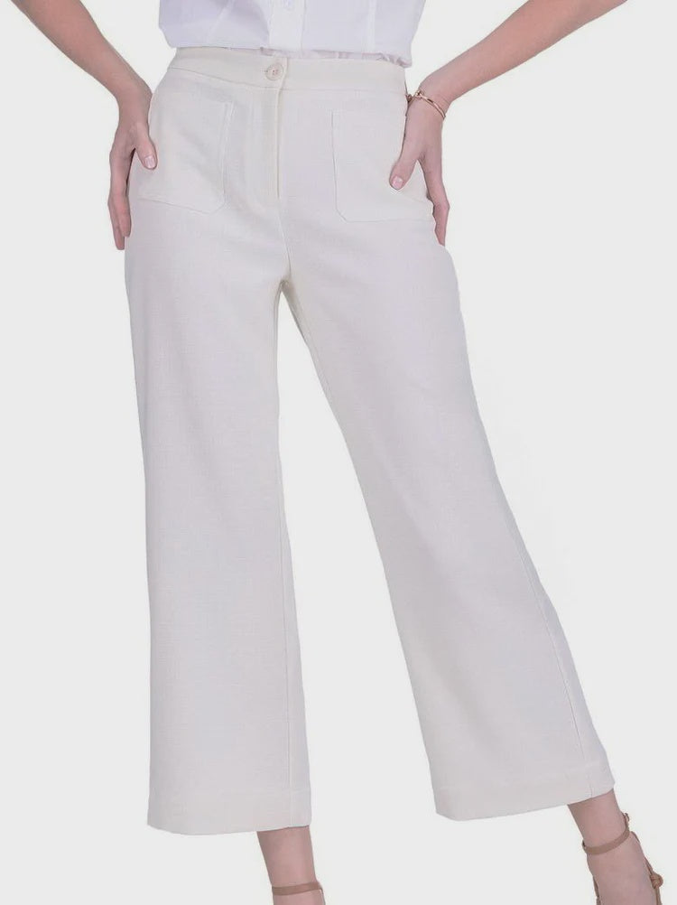 Ivory Pocket Crop Pants