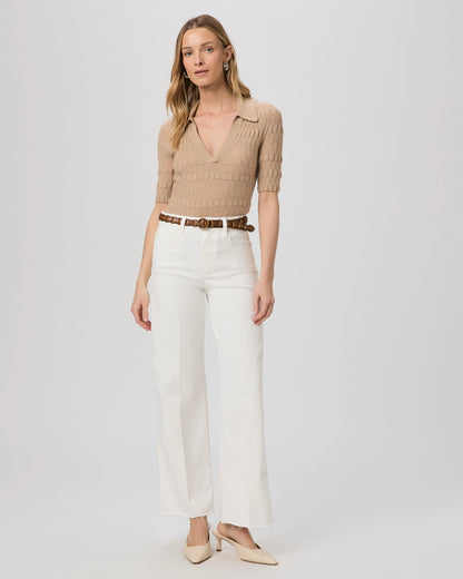 Anessa 31" Wide Leg Jean - Tonal Ecru
