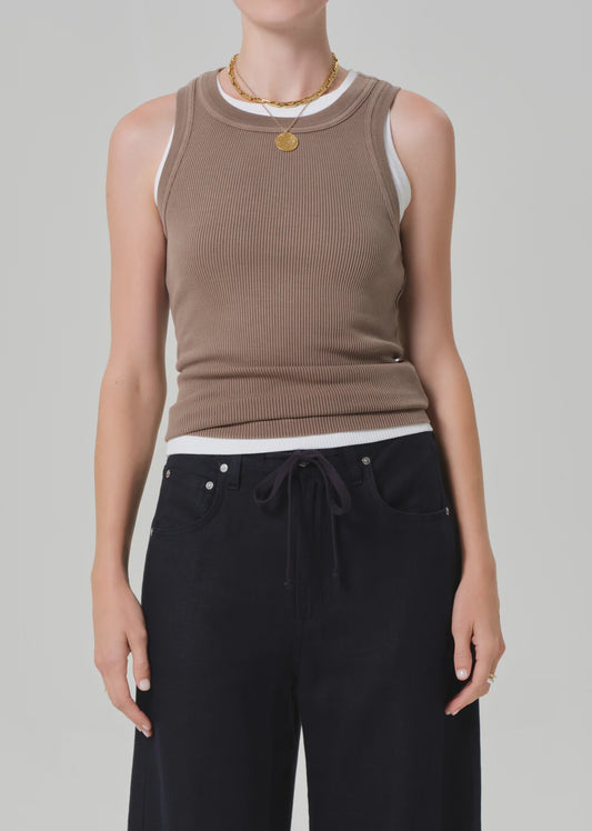 Isabel Rib Tank In Cocoa