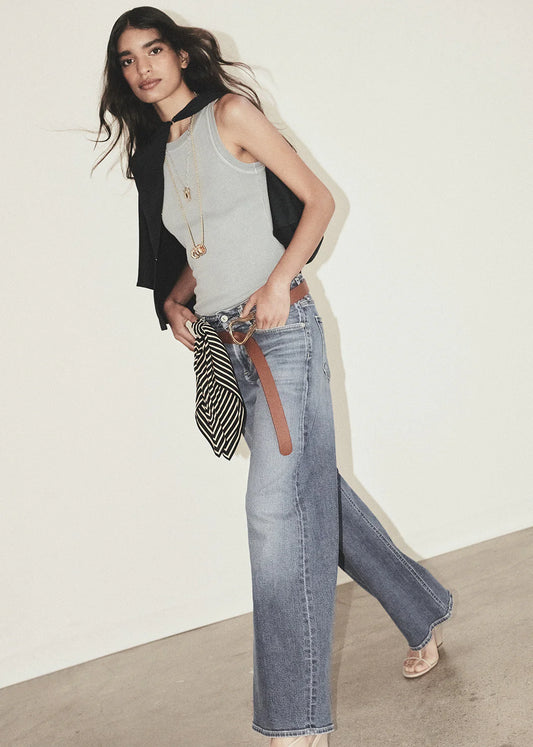 Isabel Ribbed Tank - Hematite