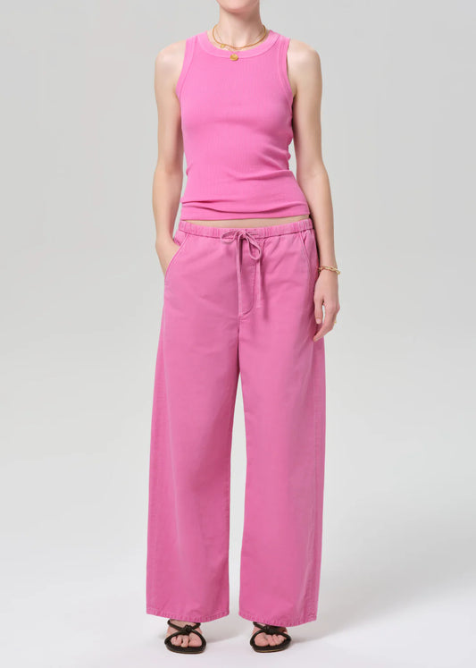 Isabel Ribbed Tank - Raspberry