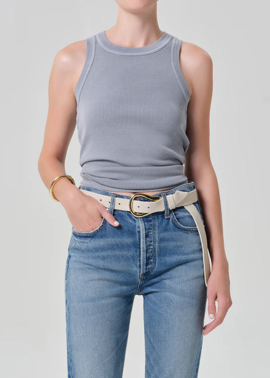 Isabel Ribbed Tank - Hematite