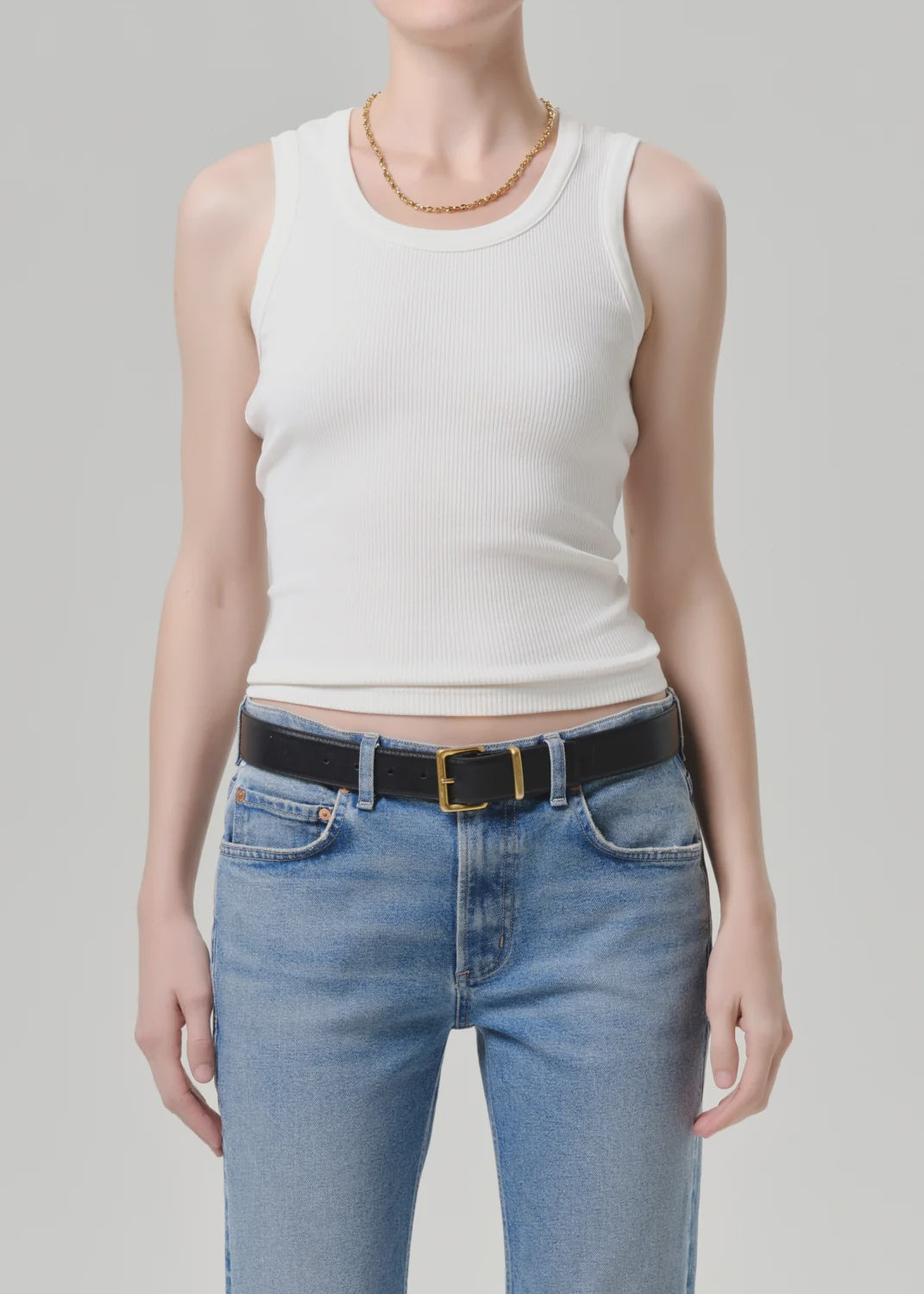 Isabel Ribbed Tank in Pashmina