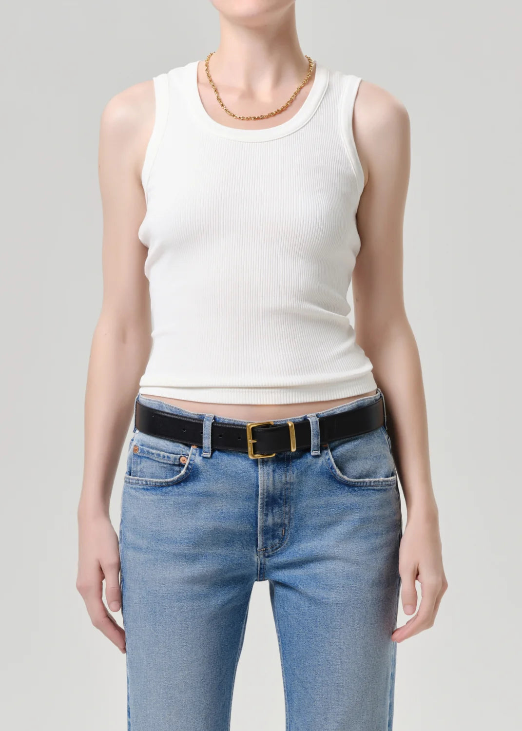 Isabel Ribbed Tank in Pashmina