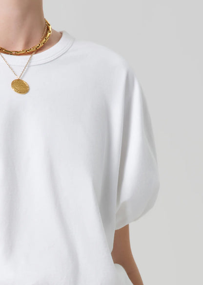 Gia Bubble Tee In Soft White