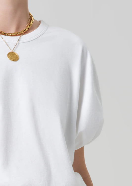 Gia Bubble Tee In Soft White