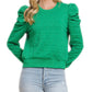 Green Quilted Sweatshirt