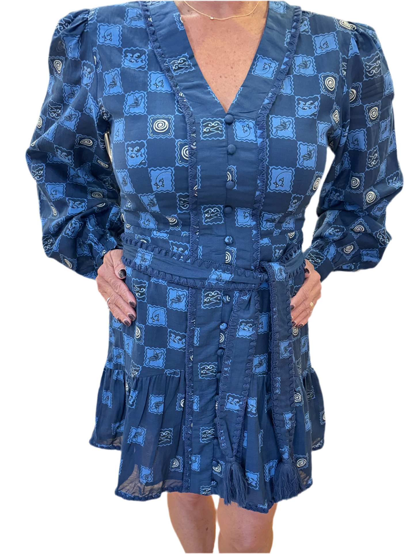 Emma Dress - Blue Block