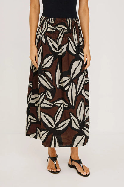 Alessa Skirt - Cocoa Floral