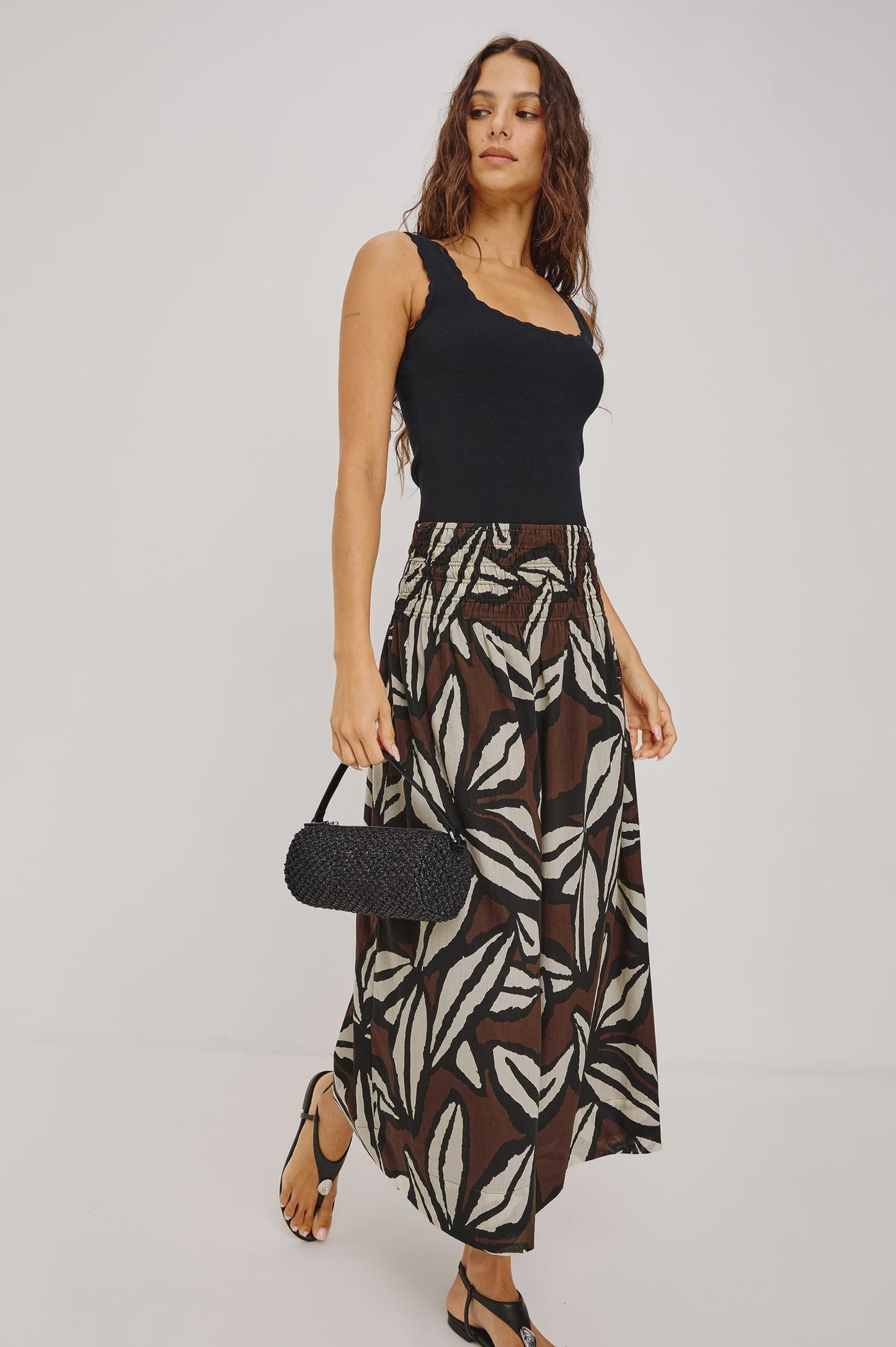 Alessa Skirt - Cocoa Floral