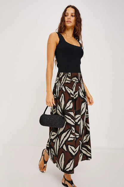 Alessa Skirt - Cocoa Floral