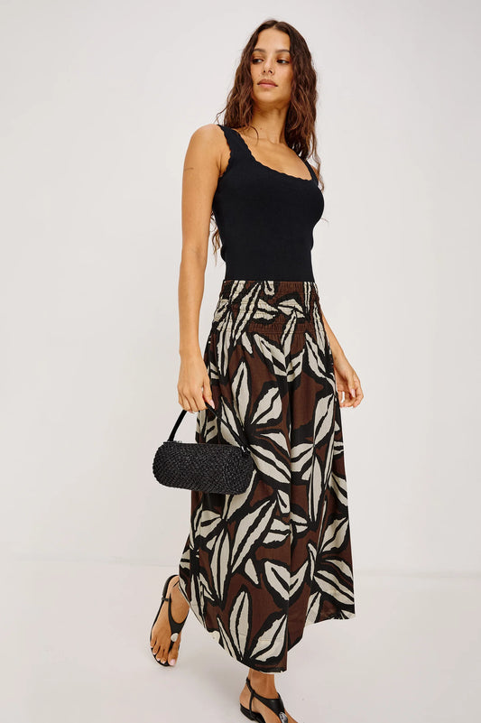 Alessa Skirt - Cocoa Floral
