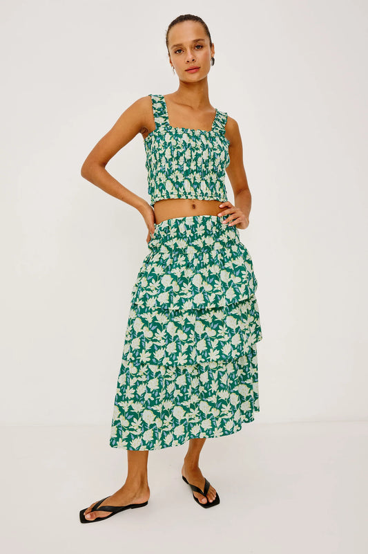 Belle Skirt - Green Mayflower