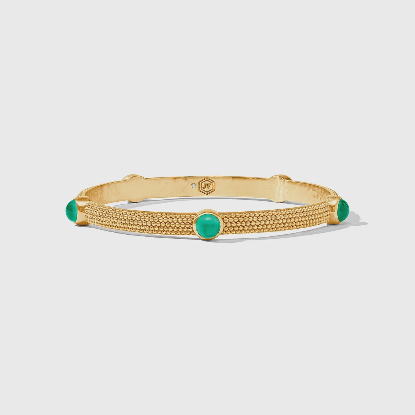 Cabochon Bangle - Emerald Green