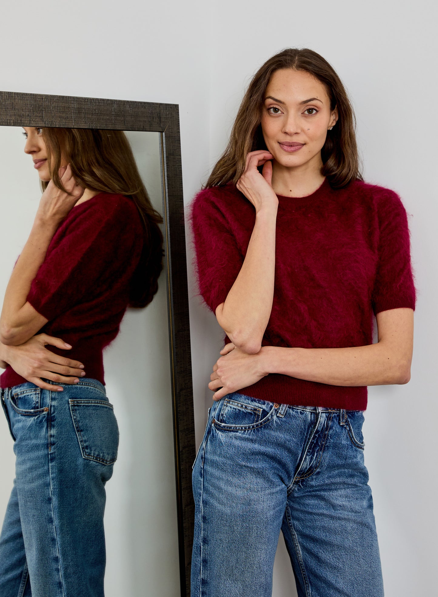 Winetasting Brushed Cashmere Sweater - Barolo