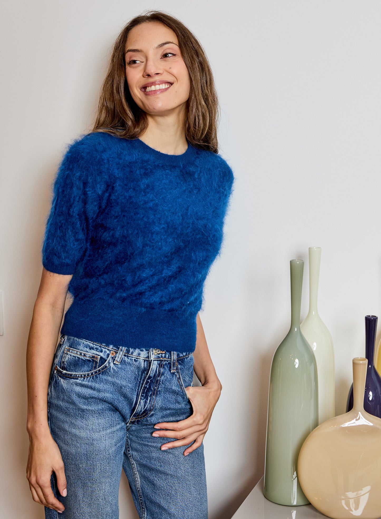 Winetasting Cashmere Crewneck Sweater - Midnight