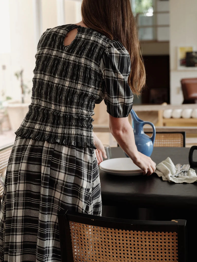 Cheryl Top - Plaid Rigato