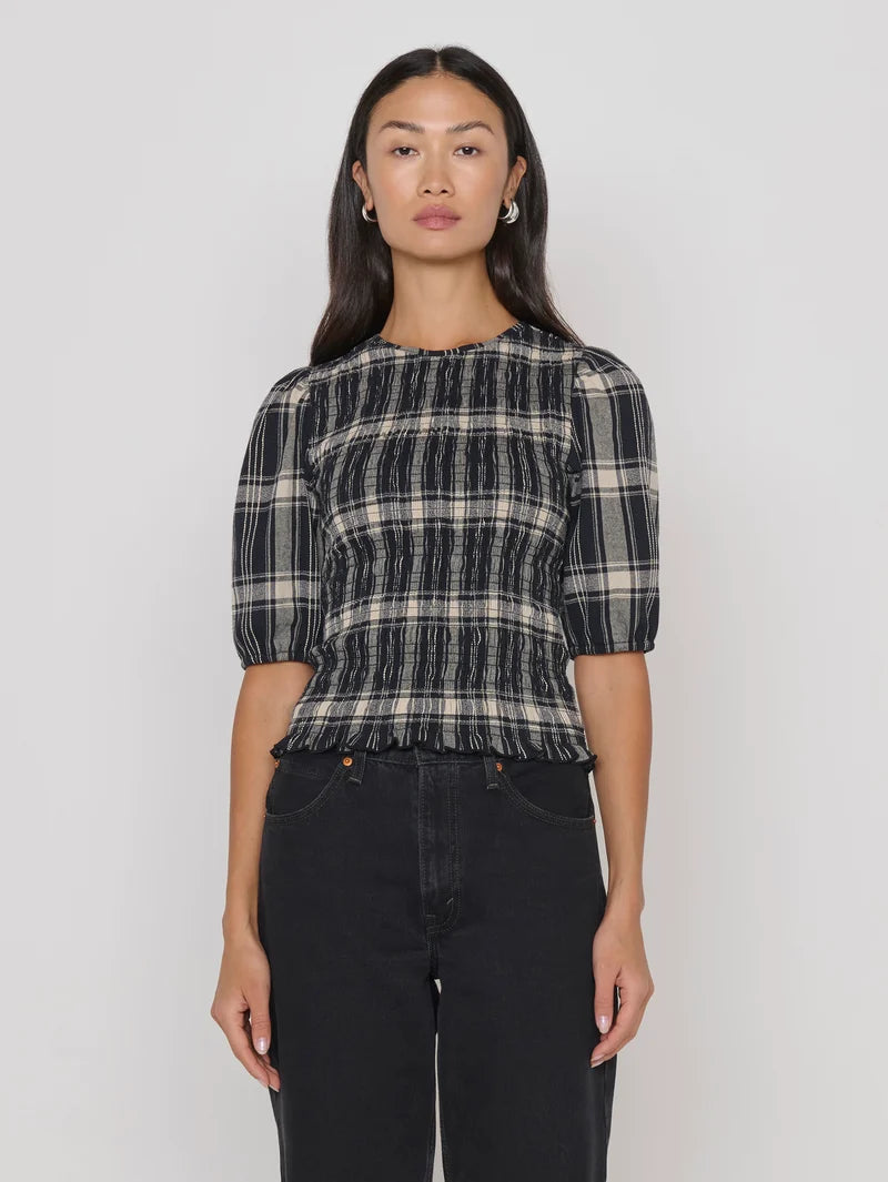 Cheryl Top - Plaid Rigato