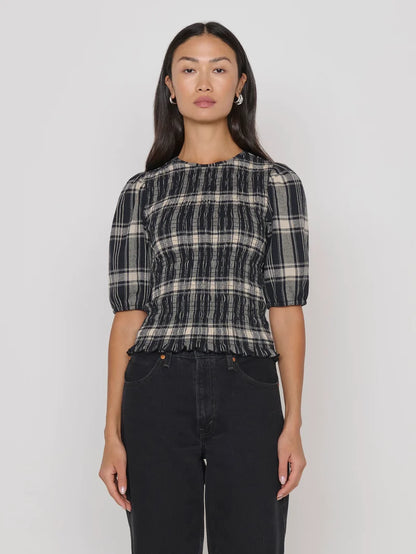 Cheryl Top - Plaid Rigato