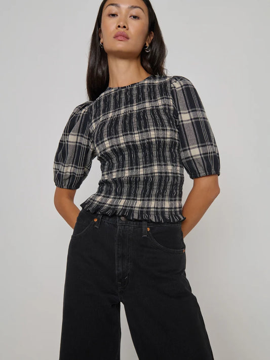 Cheryl Top - Plaid Rigato