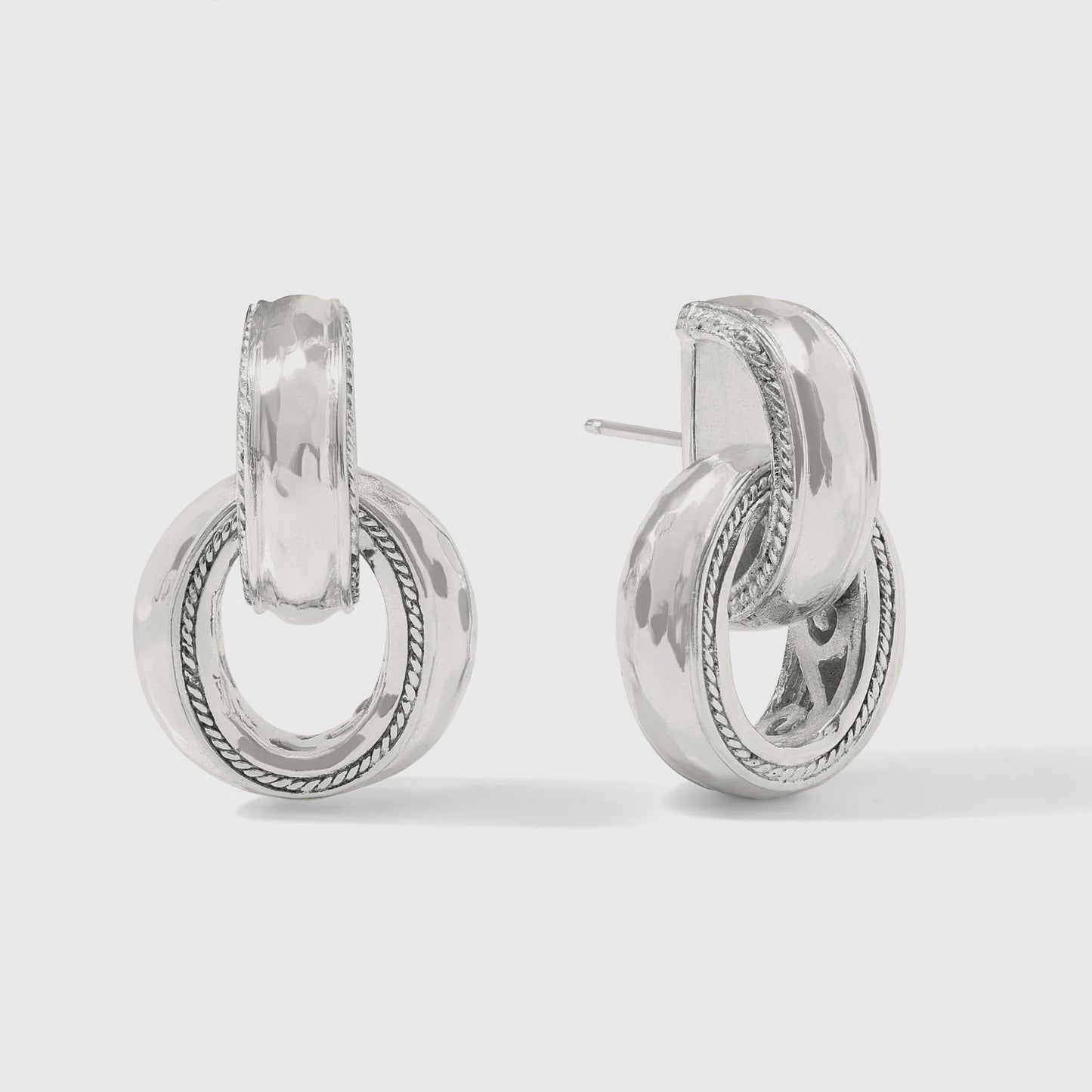 Cannes Doorknocker Earring - Silver
