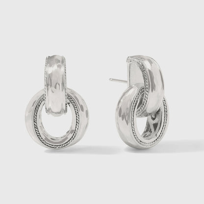 Cannes Doorknocker Earring - Silver