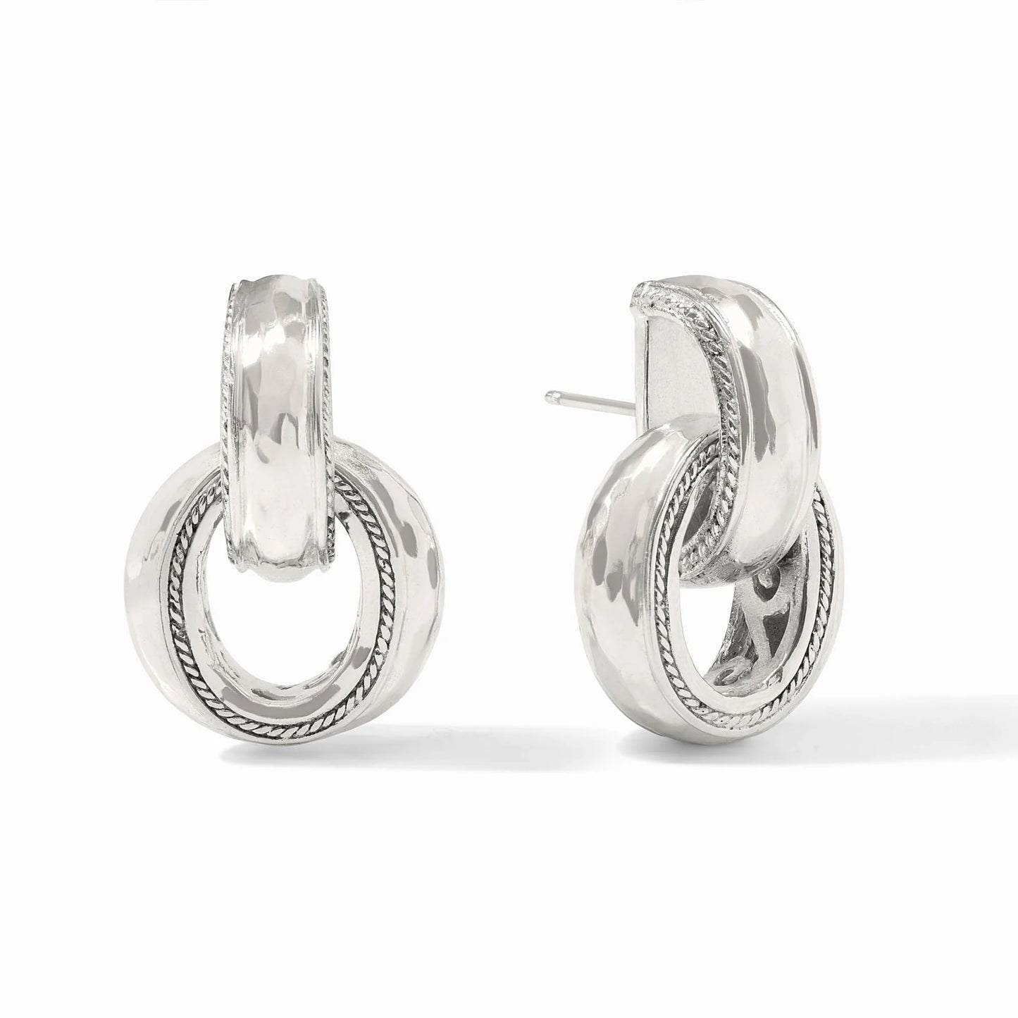 Cannes Doorknocker Earring - Silver