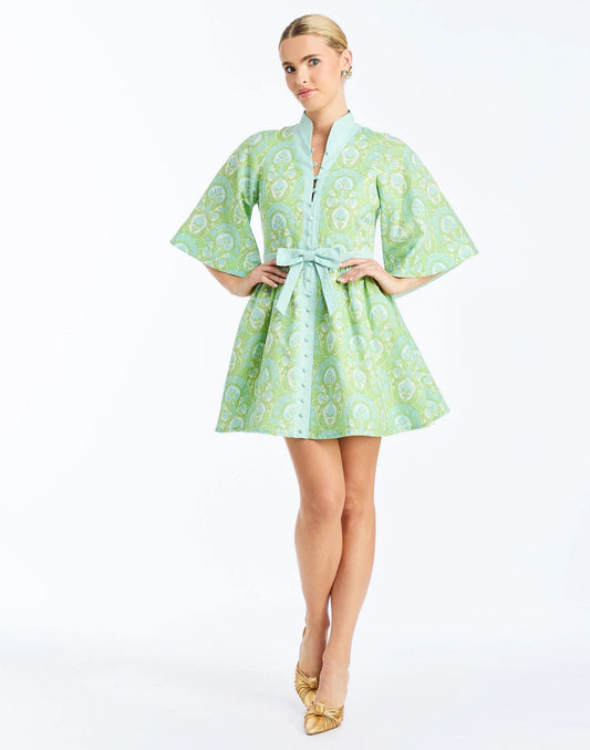 Carmen Mini Dress - Trellis Vert