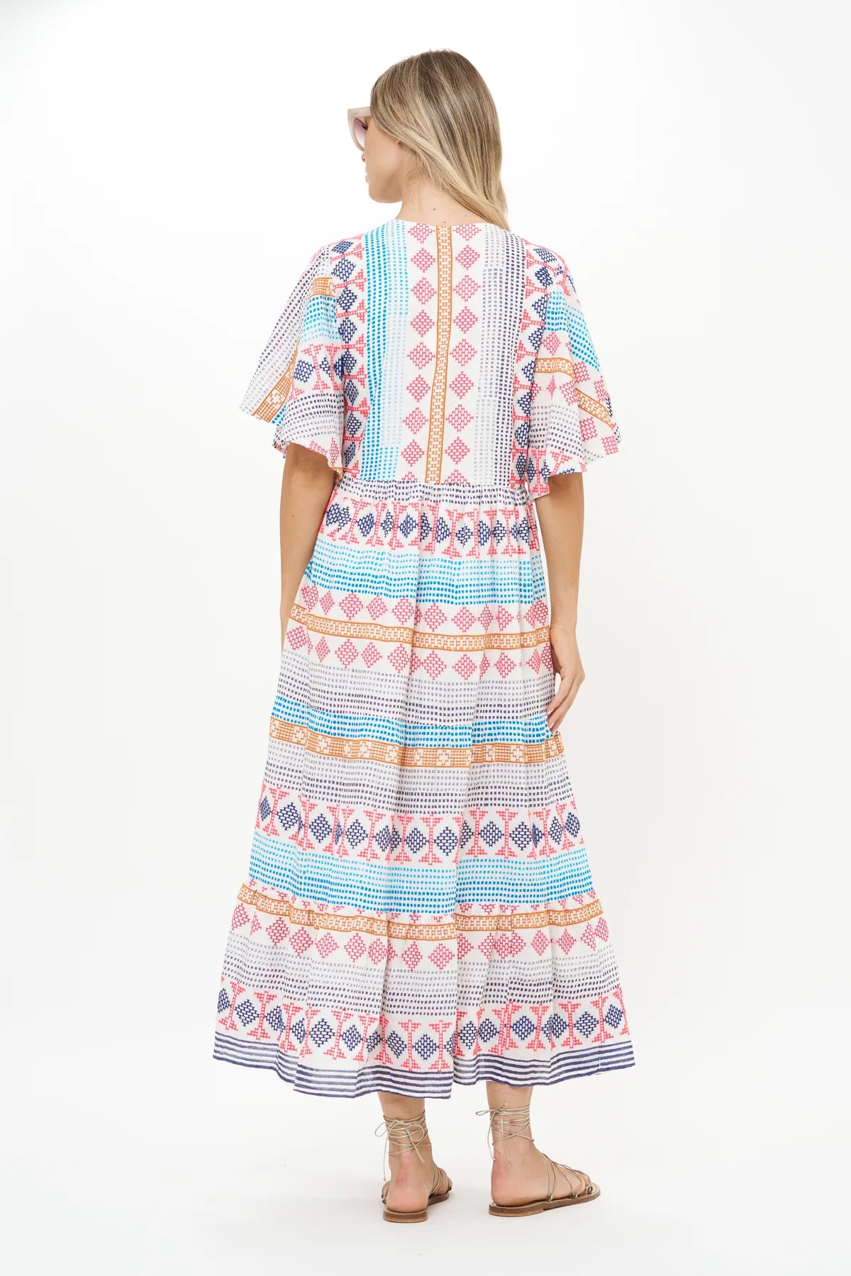 Flirty V-Neck Maxi - Casablanca Multi