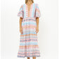 Flirty V-Neck Maxi - Casablanca Multi