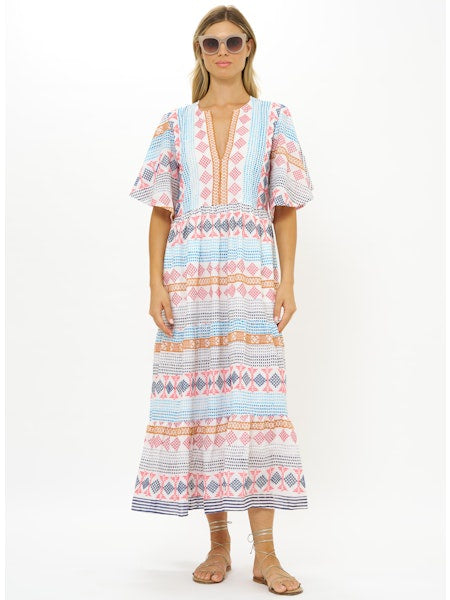 Flirty V-Neck Maxi - Casablanca Multi