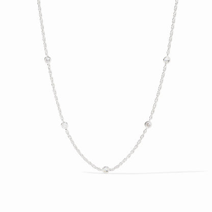 Celeste Delicate Station Necklace - Silver