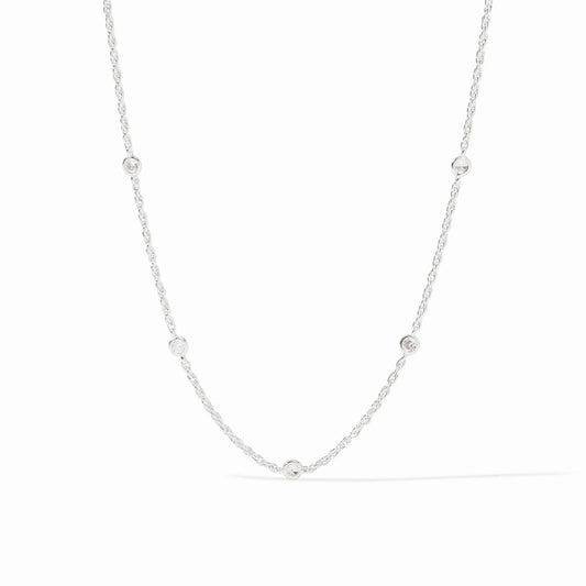 Celeste Delicate Station Necklace - Silver