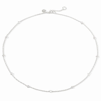 Celeste Delicate Station Necklace - Silver