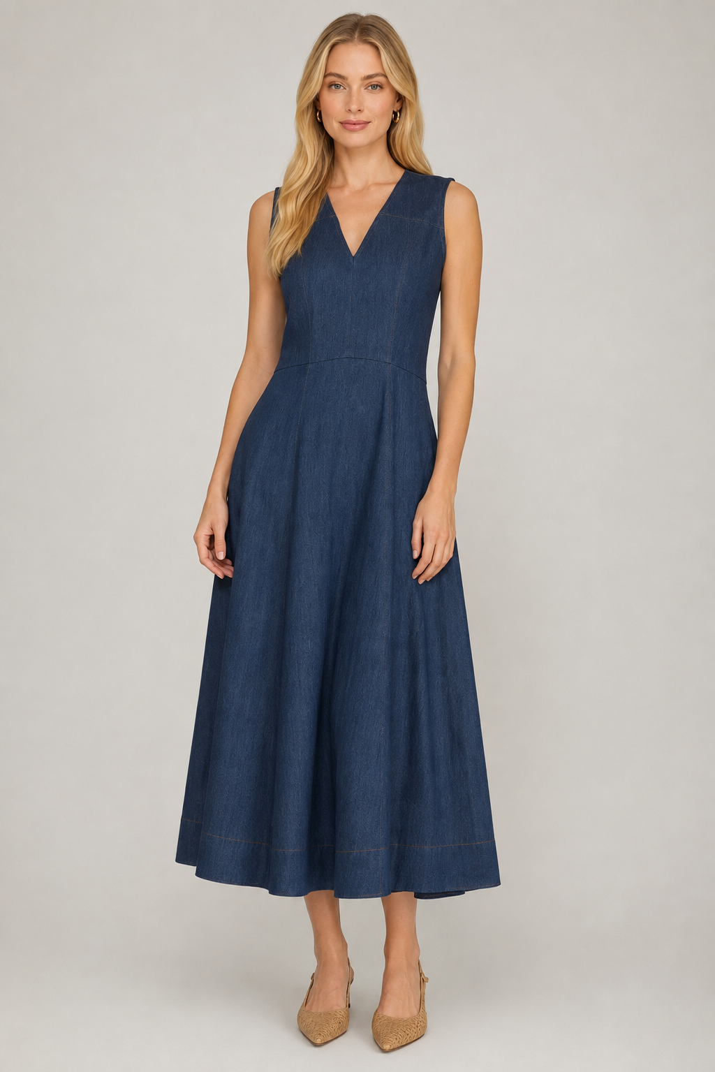 Maren Denim Midi Dress
