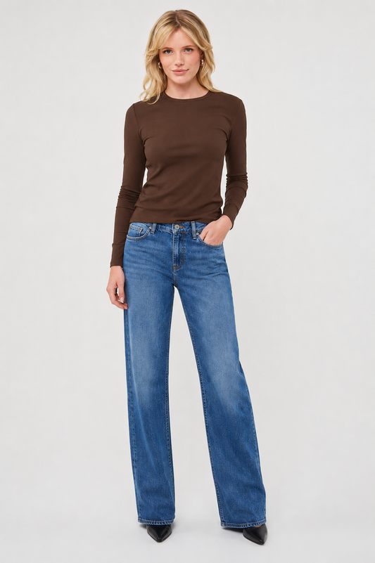 Riley Essential Top - Brown
