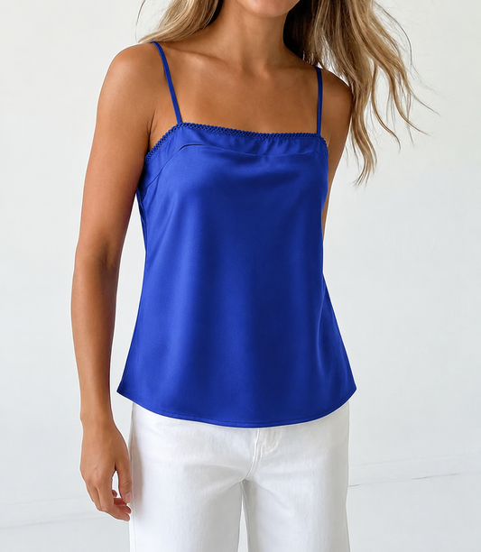 Reya Scallop Tank - Blue