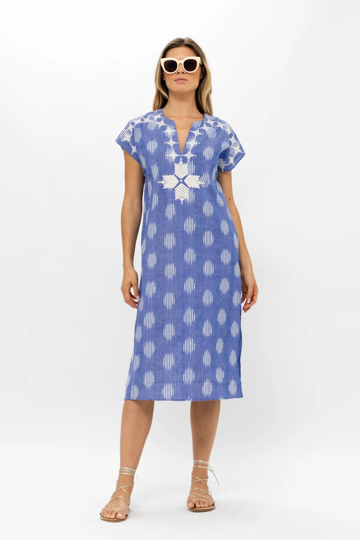 Kaftan Midi - Chatham Blue