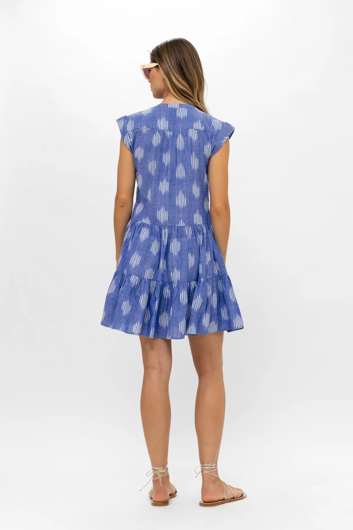 Roll Sleeve Dress - Chatham Blue