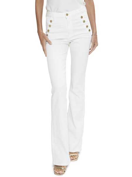 Helena High Rise Flare Jean - White