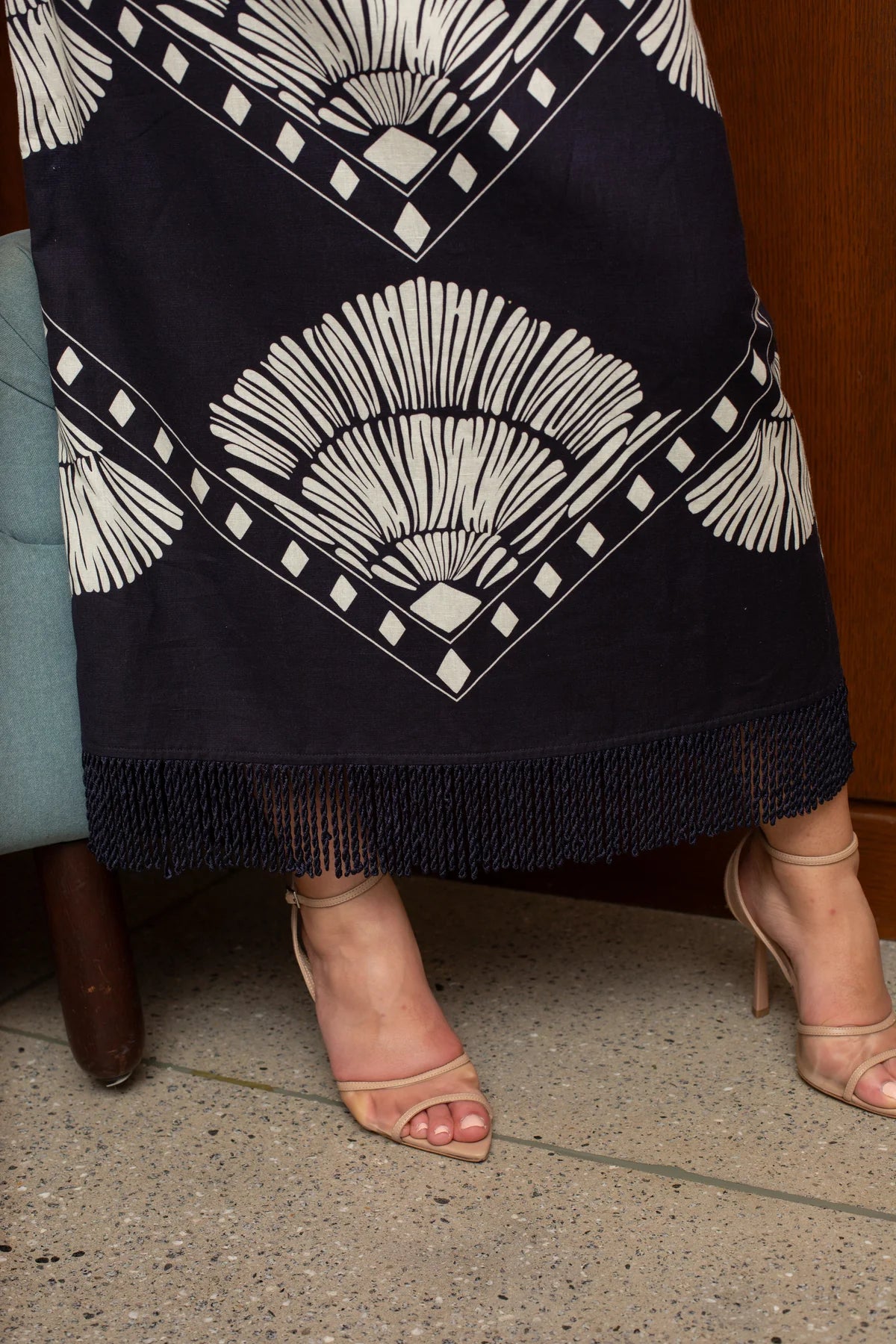 Shannon Midi - Navy Raffia