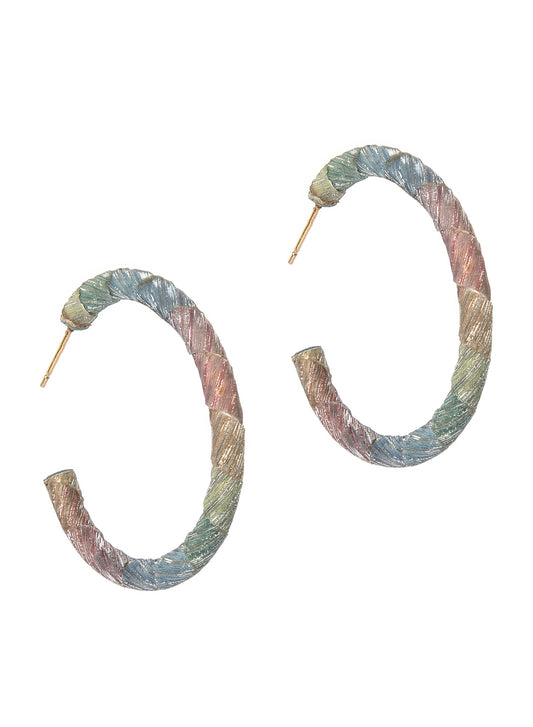 Ozari Glitter Wrapped Hoop Earrings