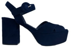 Determined Heel in Navy Suede